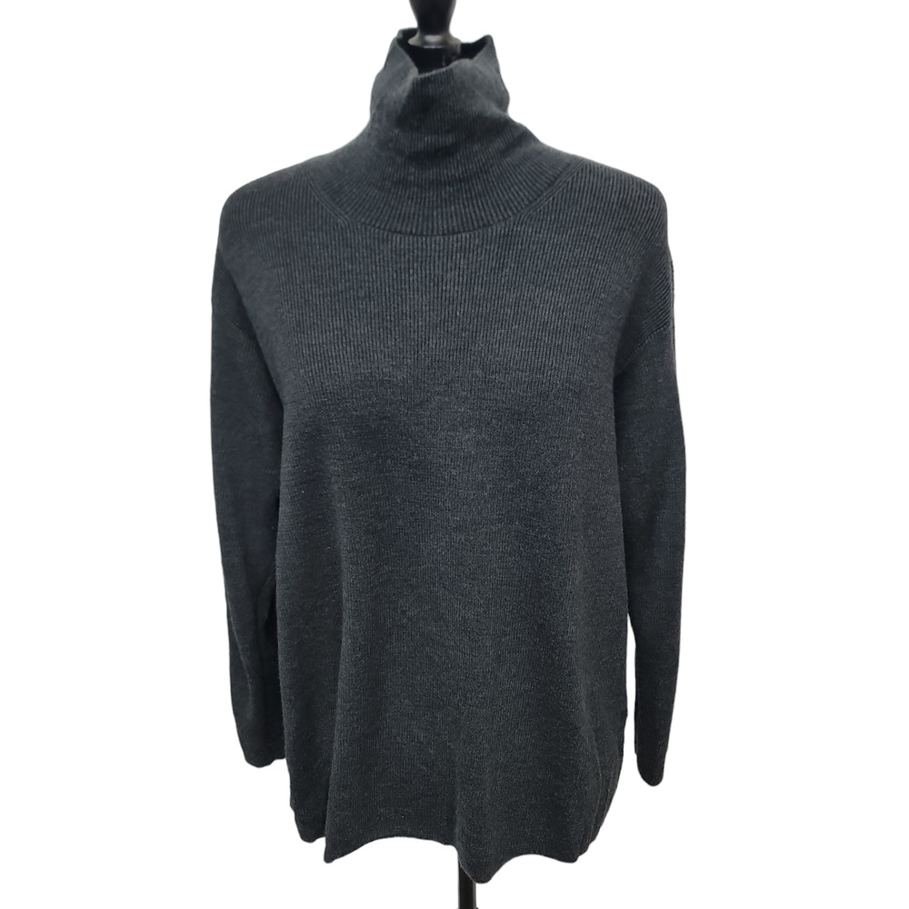 Eileen Fisher Charcoal Turtleneck Sweater